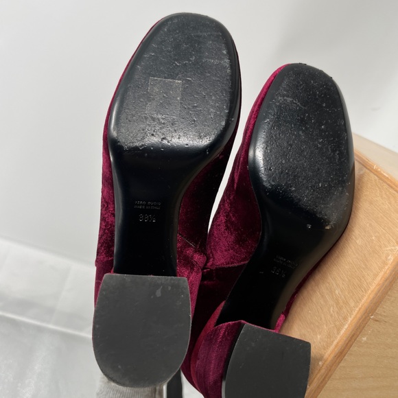 Baldan Red Wine Suede Booties 38.5 - Picture 4 of 13
